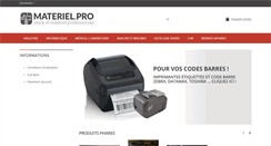 Desktop Screenshot of materiel.pro