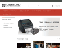 Tablet Screenshot of materiel.pro